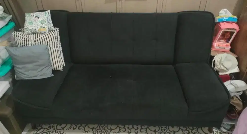 SOFABED CANTIK WARNA HITAM