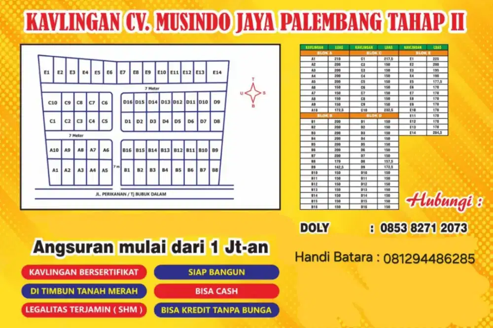 Tanah kavling Siap bangun