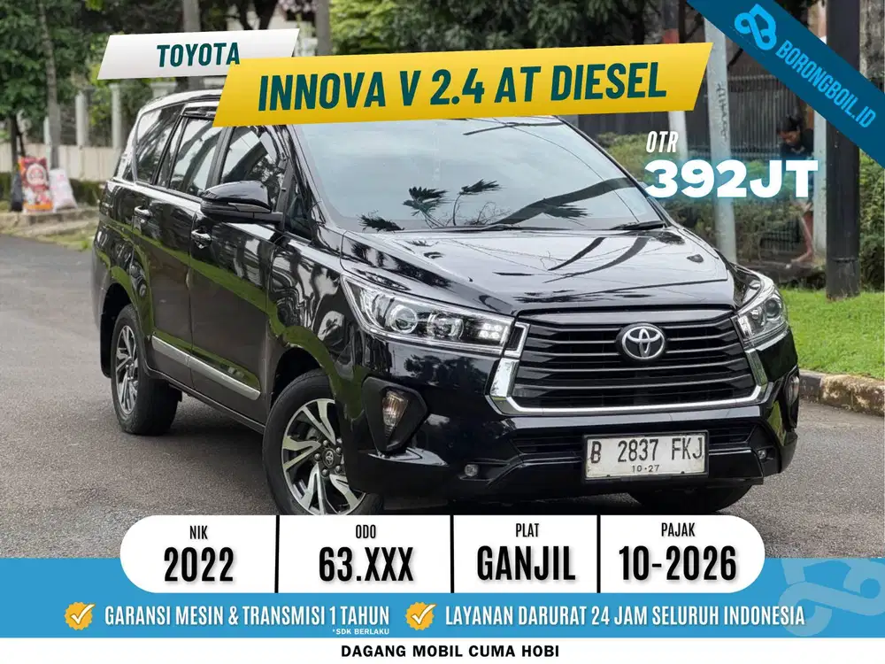 Toyota Kijang Innova V 2.4cc Diesel at 2022 Hitam Metalik