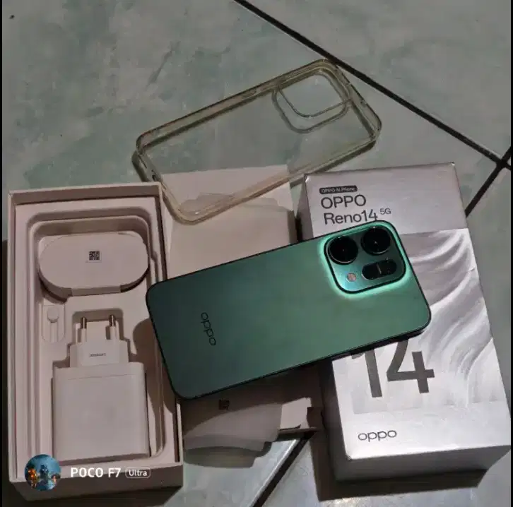 Oppo Reno 14 5G Hijau 12/256 Fullset