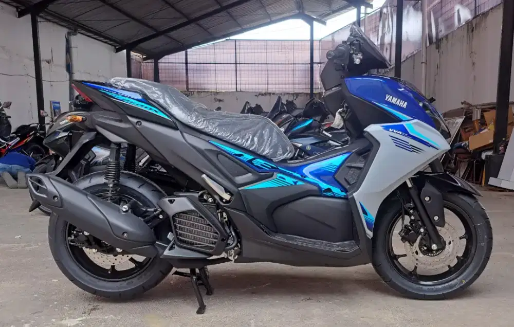 [ Motor Baru ] aerox alfha 155cc vva biru putih