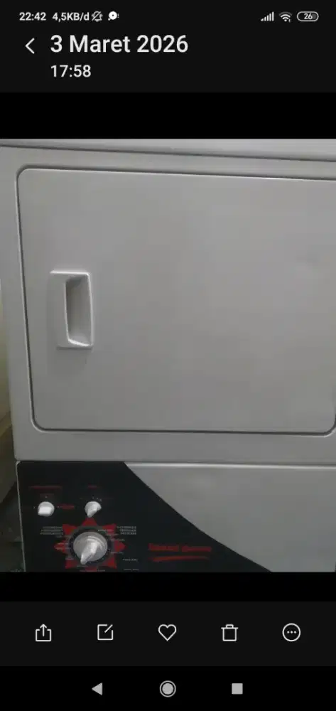 Mesin cuci LG kap 14 kg dn drayer speed queen kap 15 kg