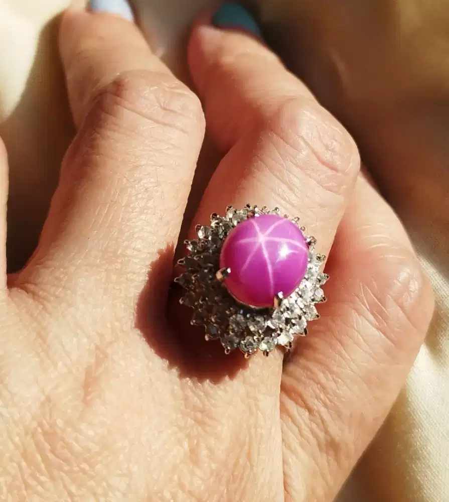 Cincin Pink Ruby Perak