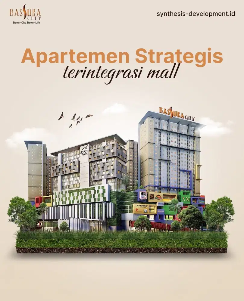 2BR apartemen, 425jt Cash Keras, sudah proses AJB dan SHM.