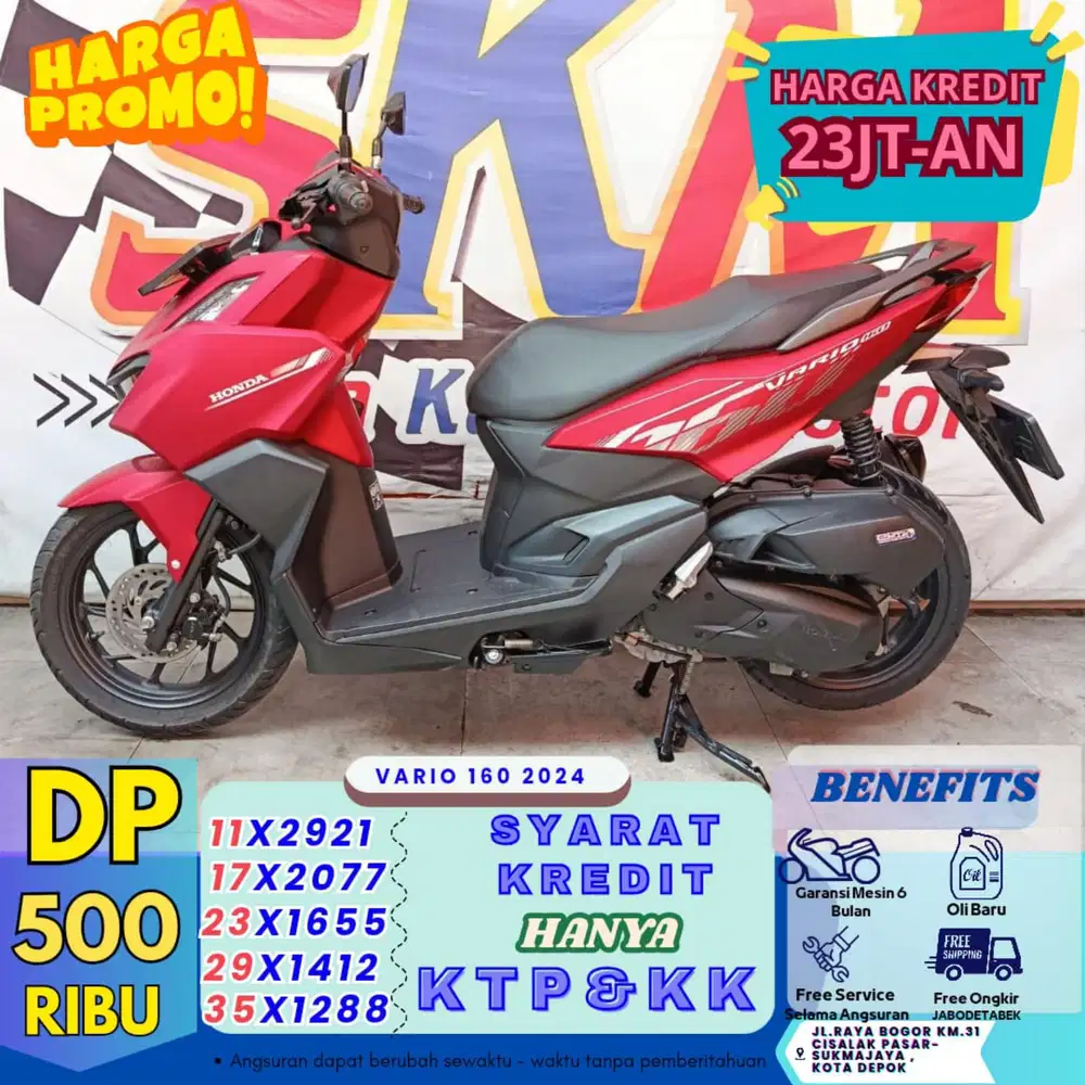 (bayar 500 free servis slma angsrn) Vario 2024 cash credt