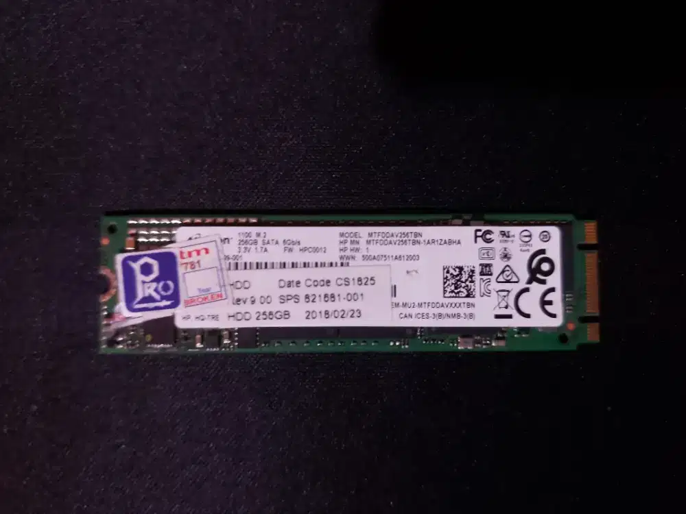 Nvme M2 Sata Micron 256GB Prokomputer