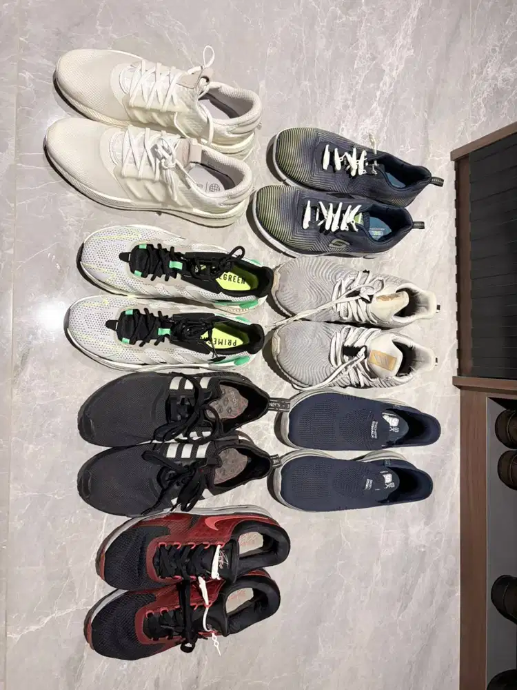 Sepatu Bekas Uk 43 & 44 Original 100% Merk Adidas, Skechers, Nike Air