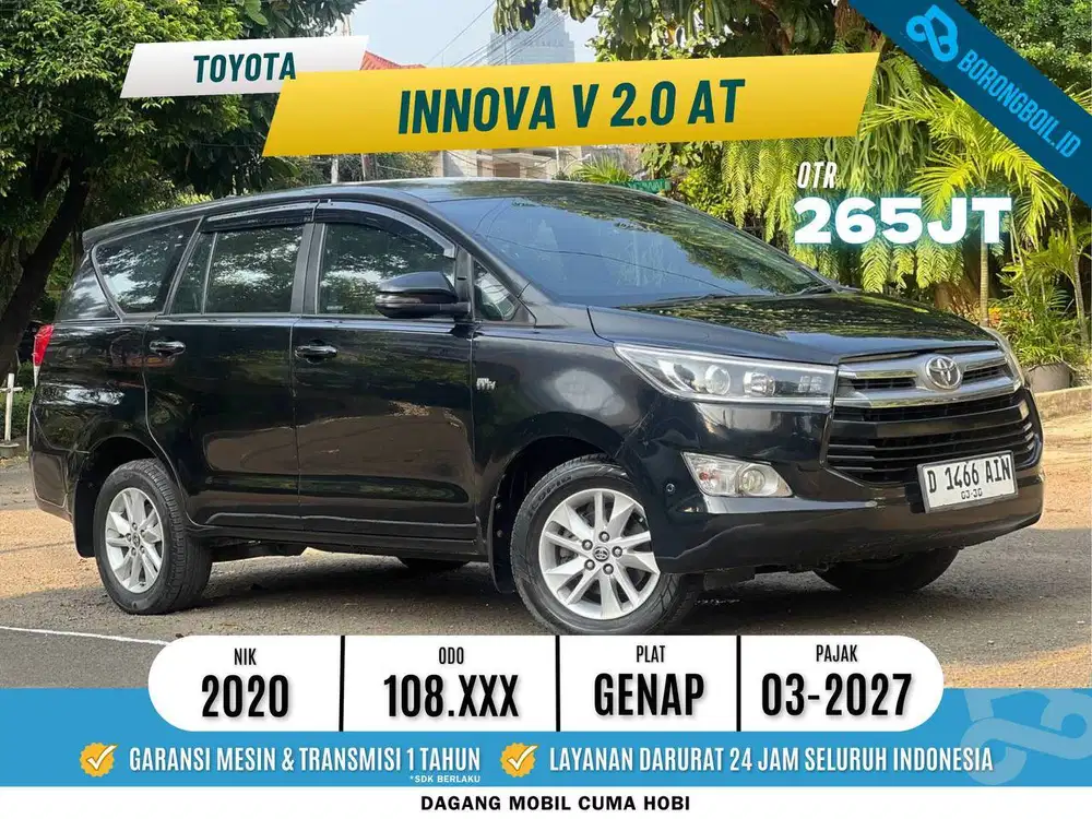 Kijang Innova V 2.0 AT 2020 Hitam