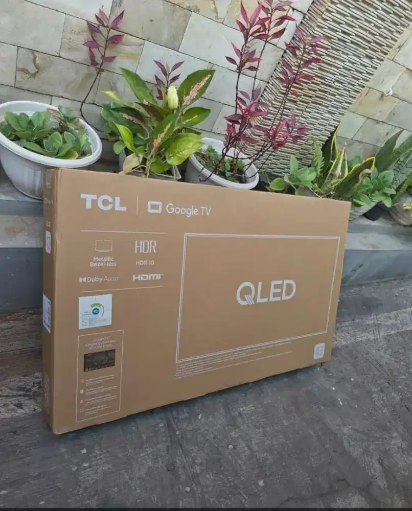 Tv tcl Qled 43 google tv baru youtube netflix
