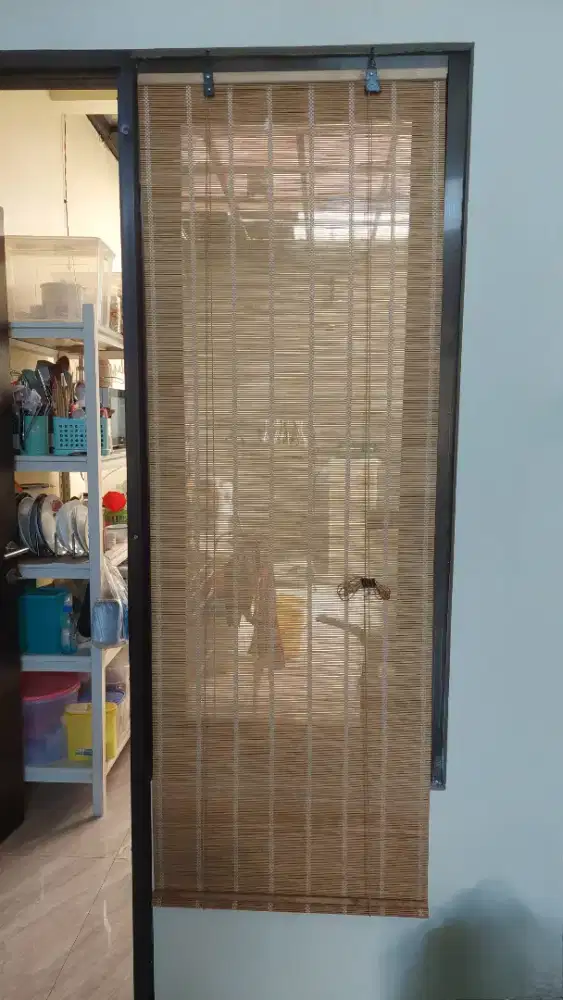 Jual tirai bambu bisa digulung 60x200