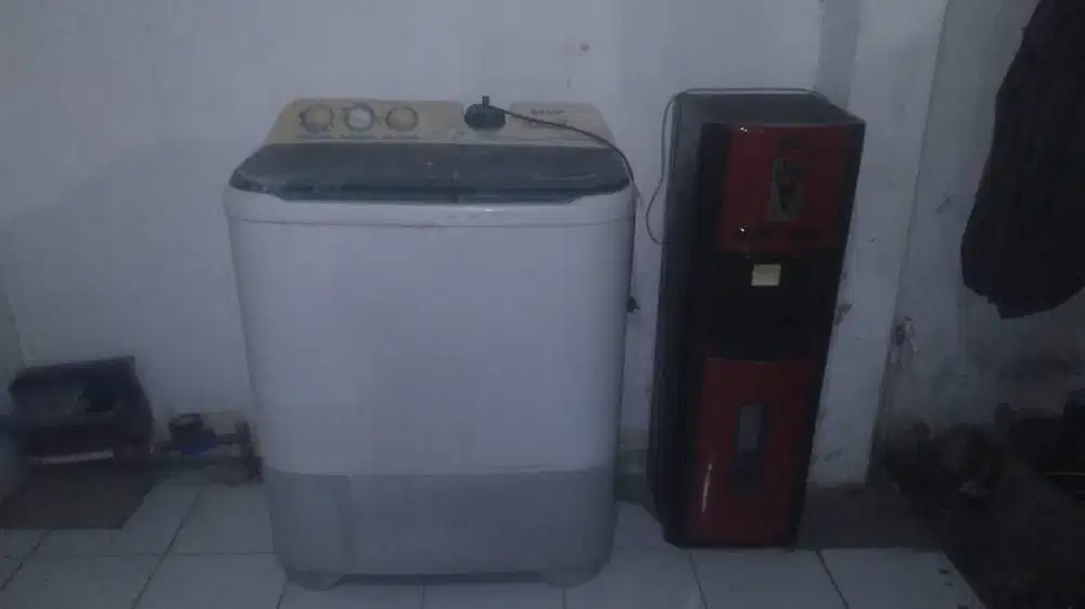 Dispenser Galon bawah dan Mesin Cuci second