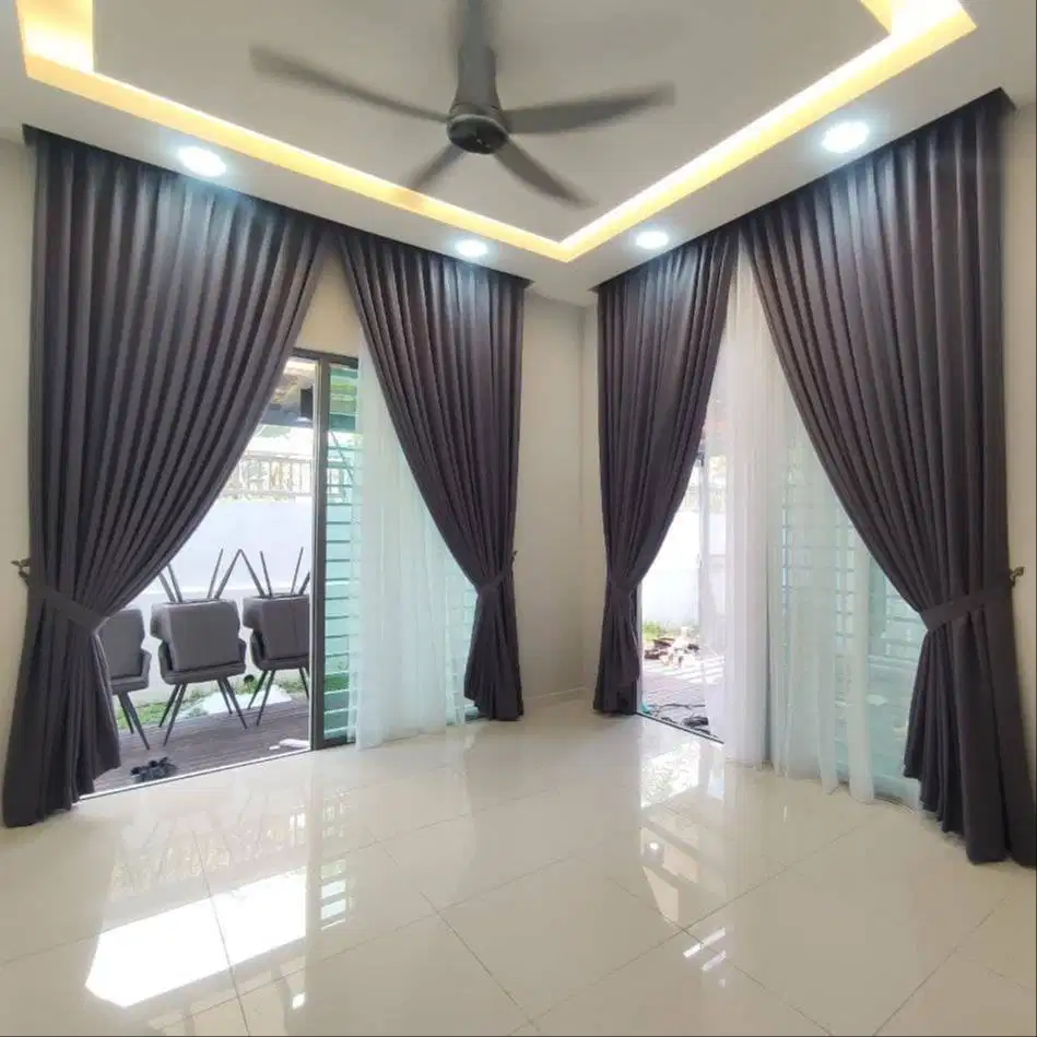 Jual Gorden Blackout Pasang Skat Klinik Hordeng Pintu Gordyn Vitrase