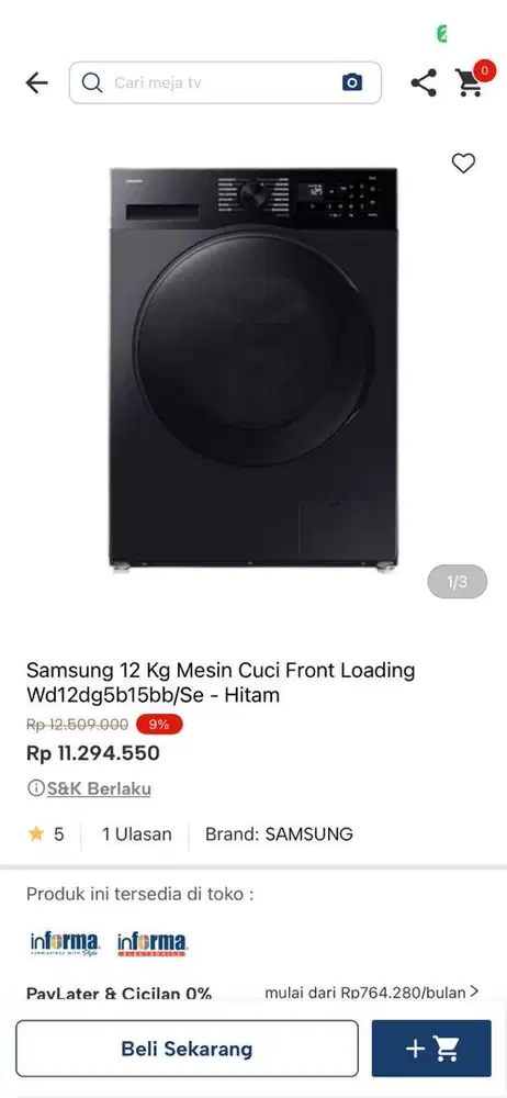 mesin cuci samsung wd12dg 12kg