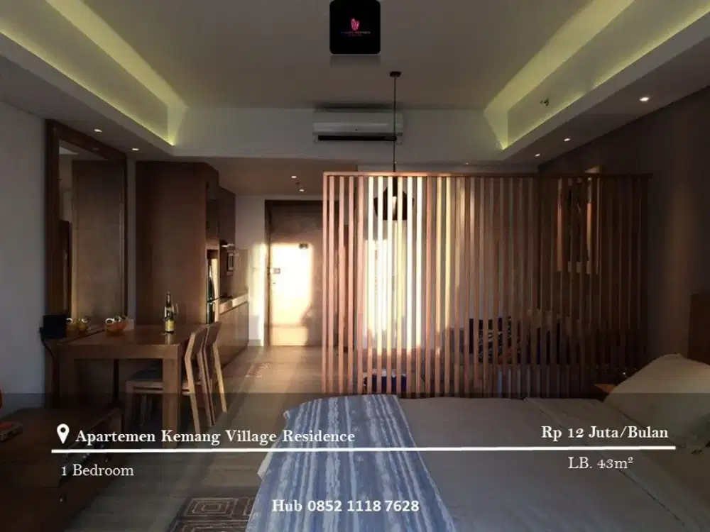 Disewakan Apartement Kemang Village Residence Studio Mid Floor 2BR Full Furnished