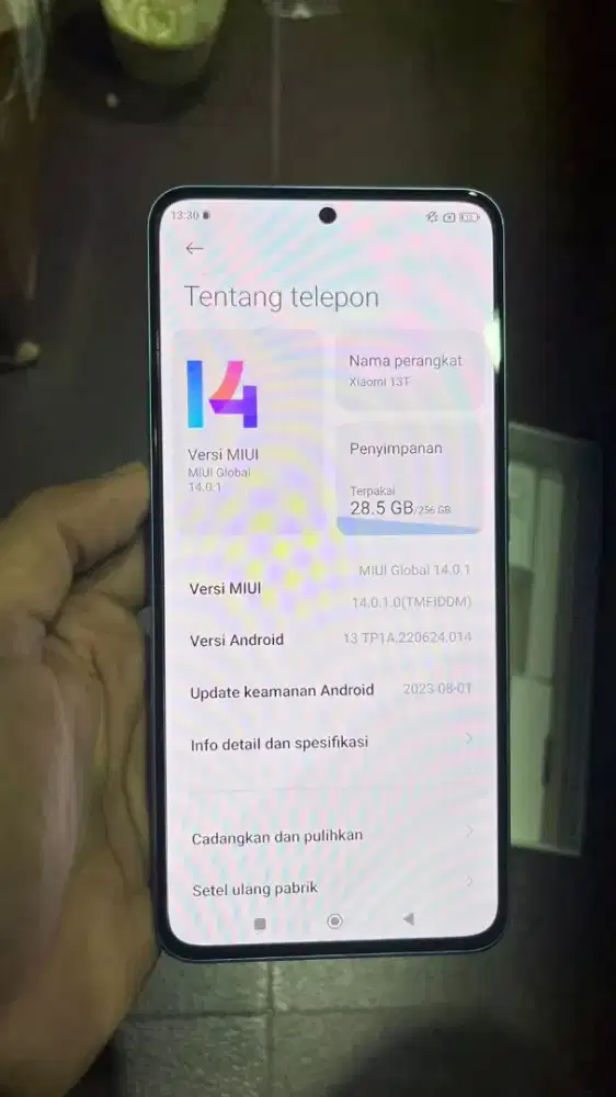 Xiaomi 13T Ram 12/256gb Warna Blue Kondisi Second Like new Fullset