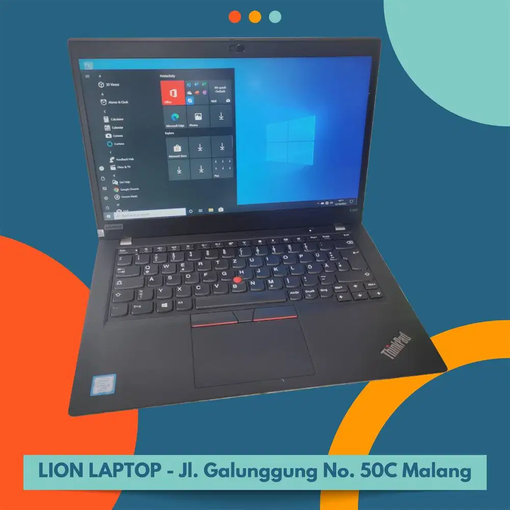 RAM 16GB SSD 256GB Core i5 Gen 8 Slim Lenovo Thinkpad X390 [16|03]