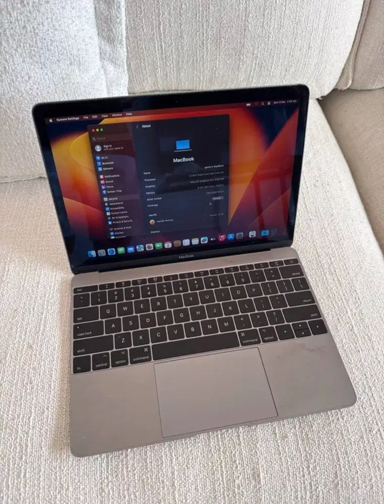 Macbook air 12 2018 8/256GB