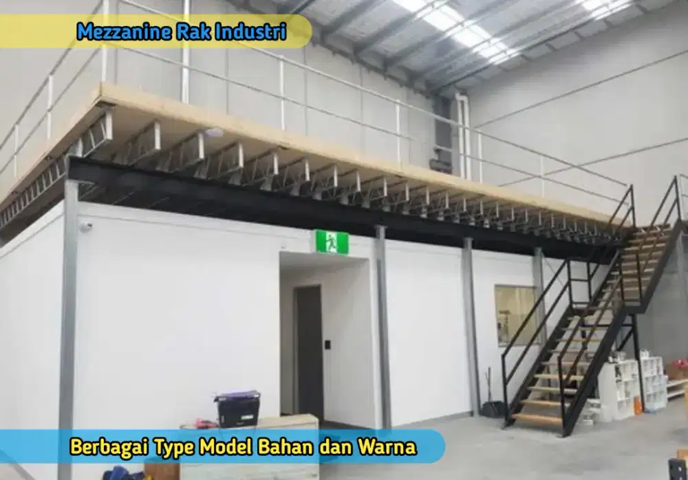 Rak Industri Mezzanine Space Kantor Produksi Gudang Penyimpanan Pabrik