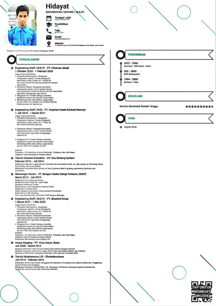Saya  Mencari Kerjaan Khusus Maintenance gedung..