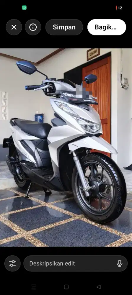 Dijual cepat Honda beat deluxe 2021 bagus