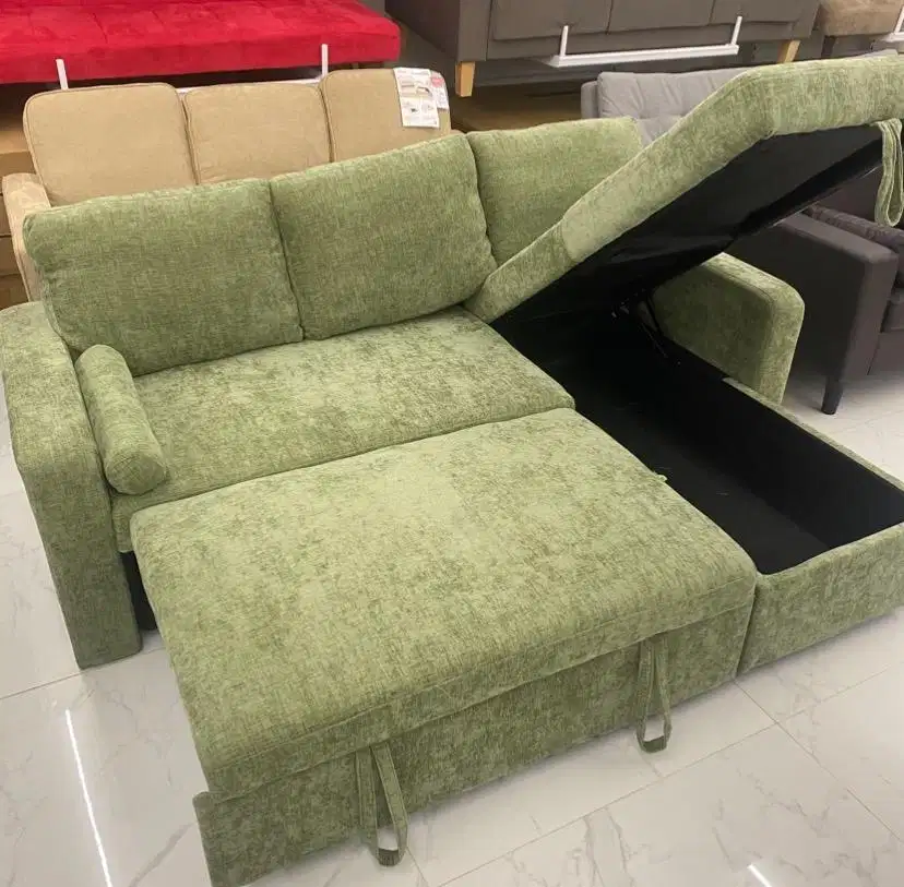 Sofa L sleeper storage markus selma