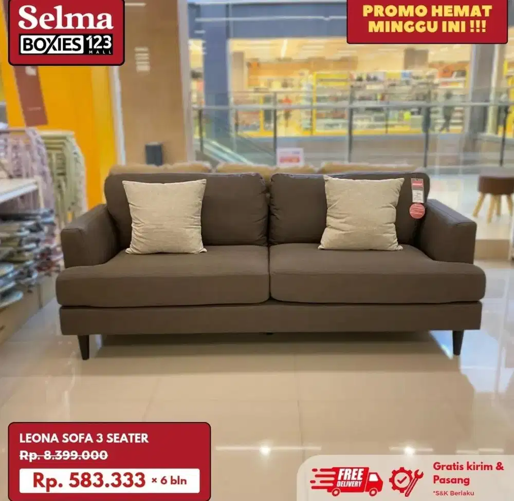 Furniture ruang tamu sofa 3 seater
