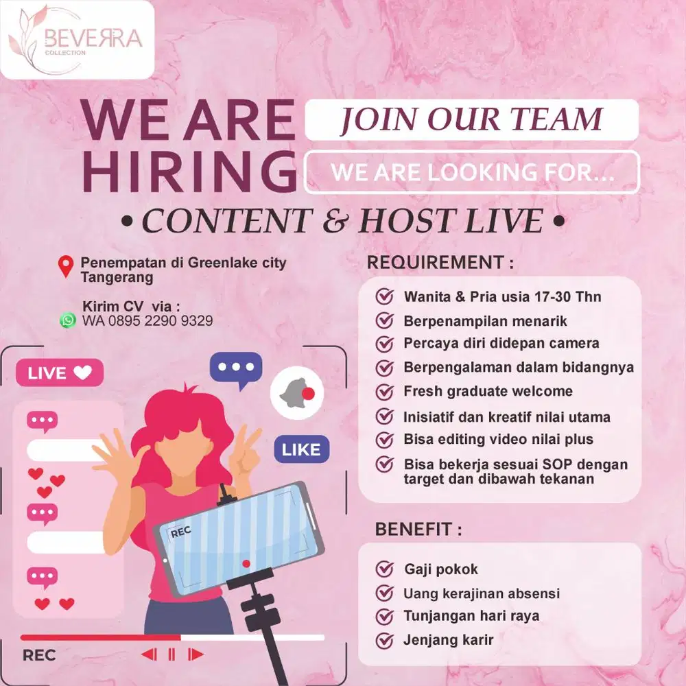 CONTENT CREATOR & HOST LIVE