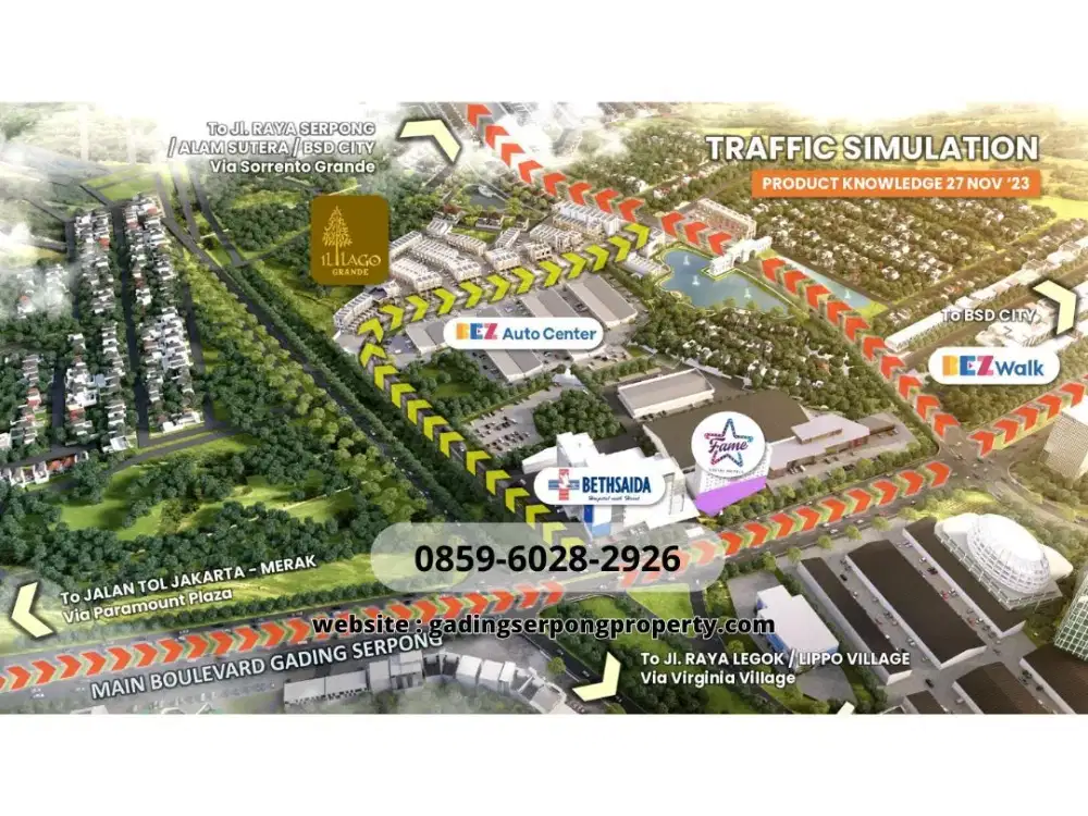 Ruko Illago Grande, Square PREMIUM 15 Menit tol JAKARTA & SERPONG
