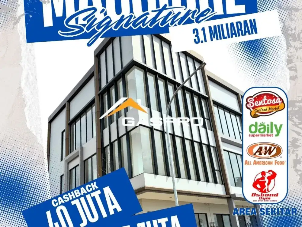 Ruko Strategis dengan Desain Facade Modern Maggiore Signature East 3lt