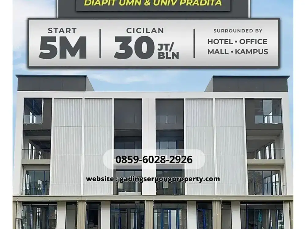 Ruko QUANTUM Dikelilingi Fasilitas Kota, Gtown Mall SMS Dekat Bsd city