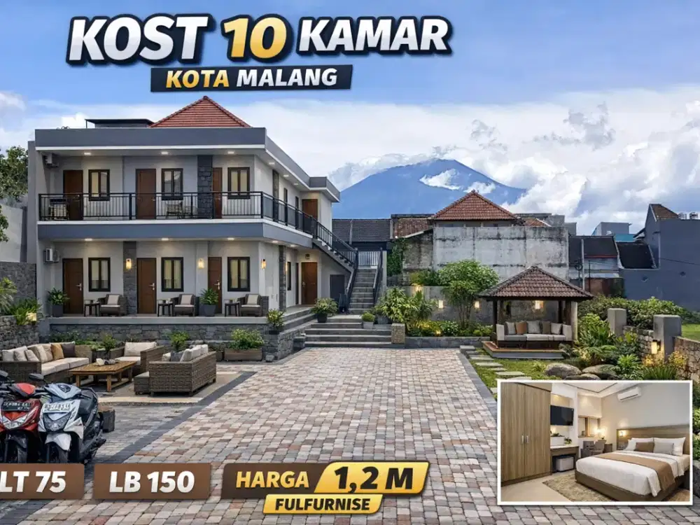Dijual Kost 10 Kamar Dekat Kampus Universitas Muhammadiyah Malang