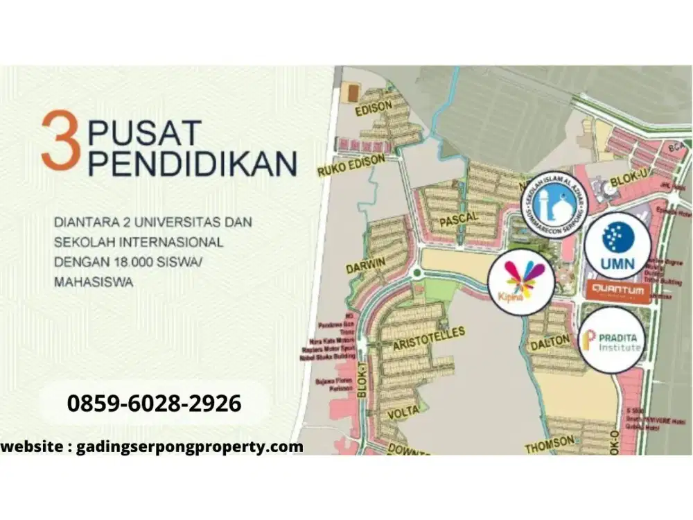 Ruko with Mezzanine QUANTUM at GADING SERPONG Lokasi Hadap jalan utama