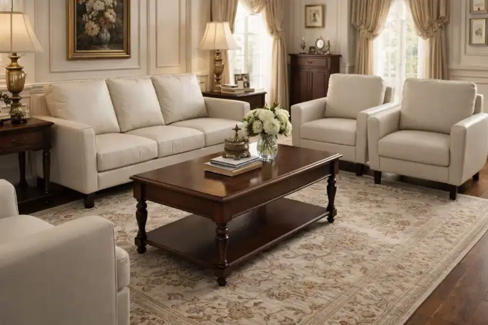 Sofa set garson kulit