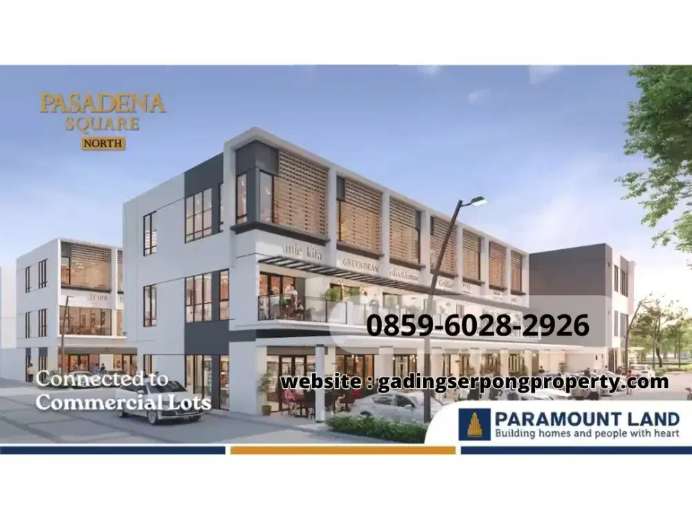 Ekslusif Ruko 3Lt Pasadena North Square 3man Posisi Sangat Prime Row50