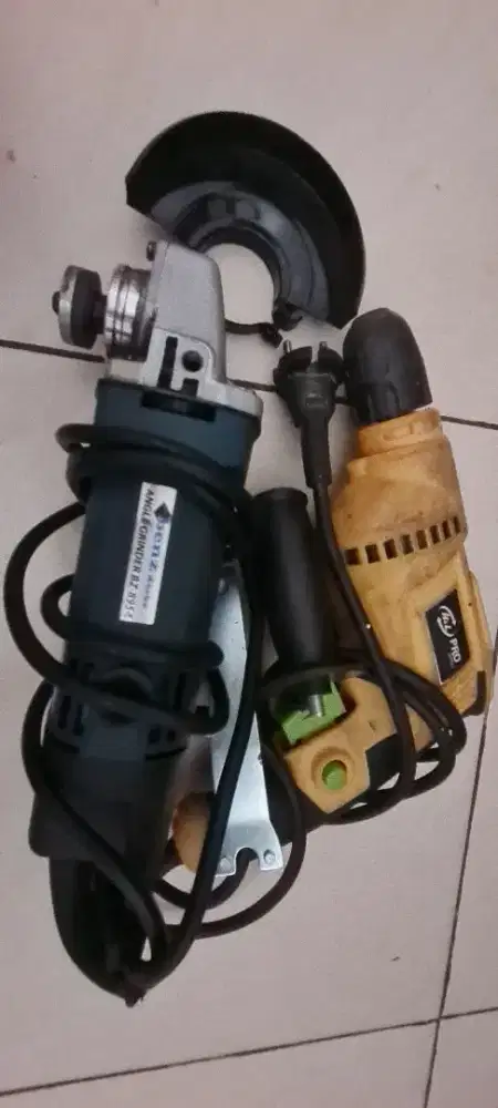 Mesin gurinda 4 & Bor Tangan 10