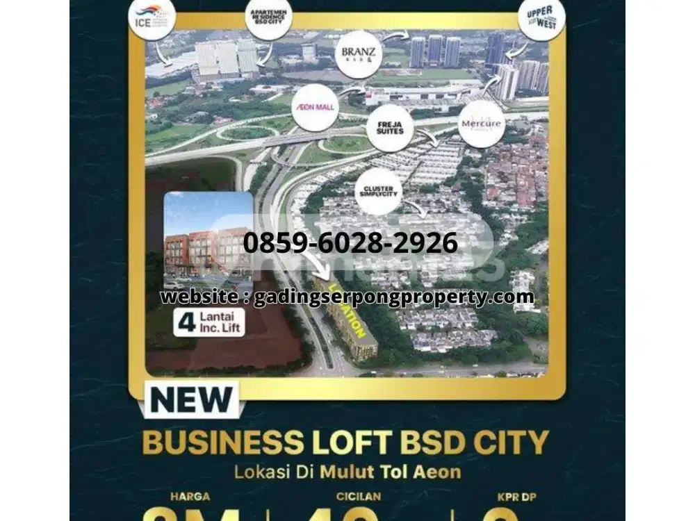 Iconix Infinite Big Studio Loft 4lt Bsd City Kpr Tanpa DP Limited Unit