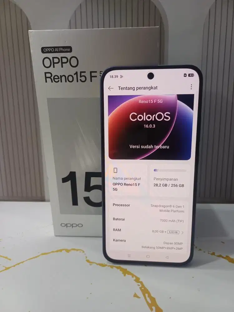 Oppo Reno 15 F 8/256 Fullset Mulus garansi panjang @