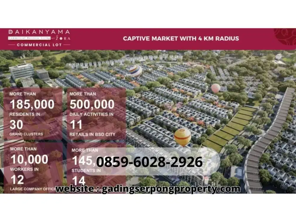 Kavling Daikanyama Commercial Business Living at The Zora BSD city