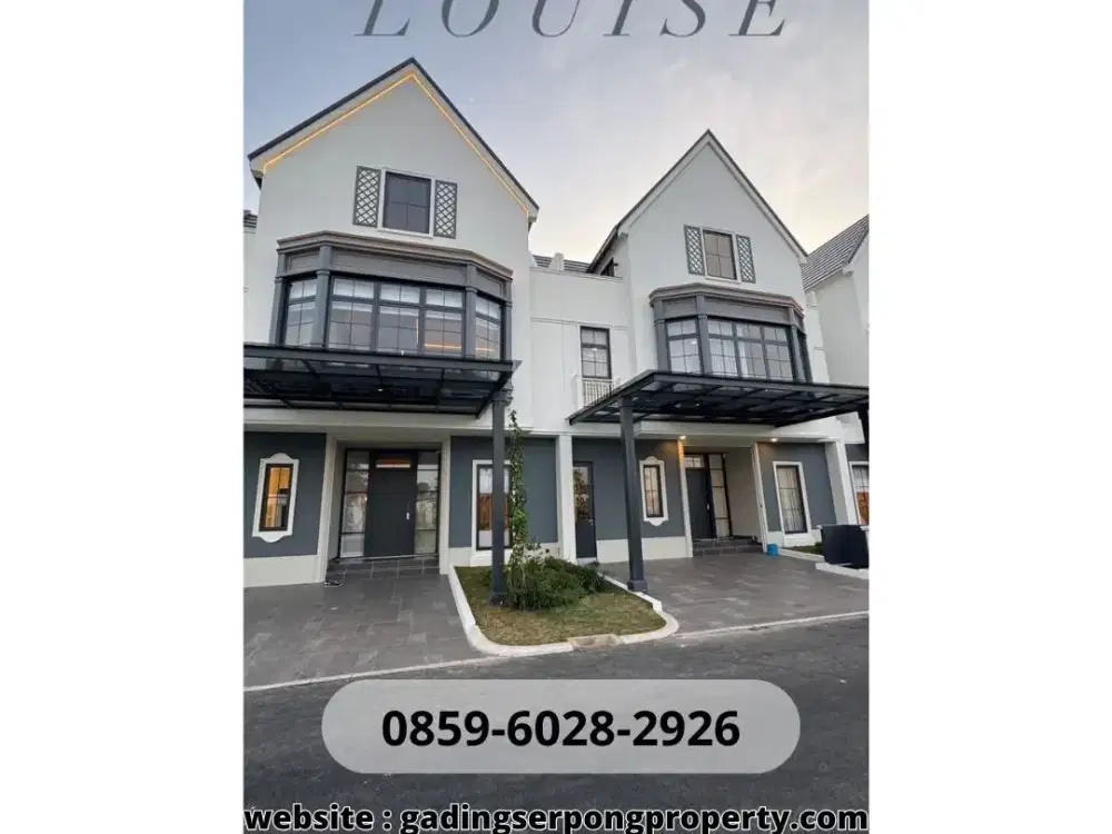 Summarecon Louise Last Unit Premium Home Gading Serpong 3 Lantai 8x15m