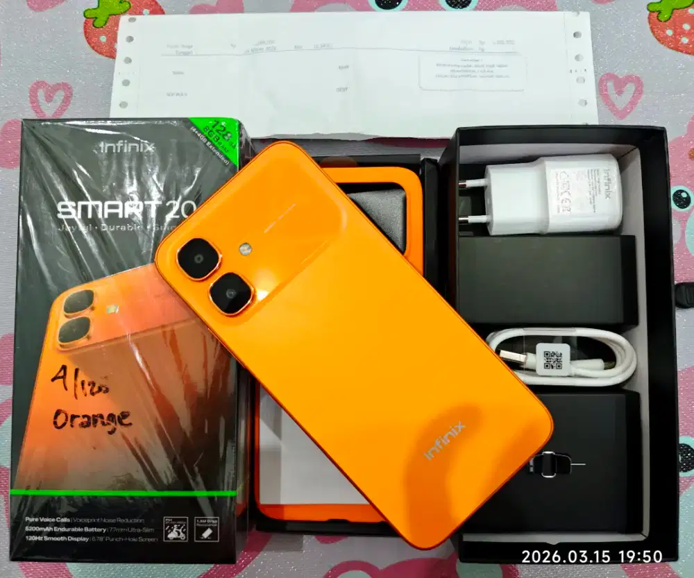 Infinix smart 20 4/128 Gb ExReview 1 hari Resmi Fullset Fresh bisa TT