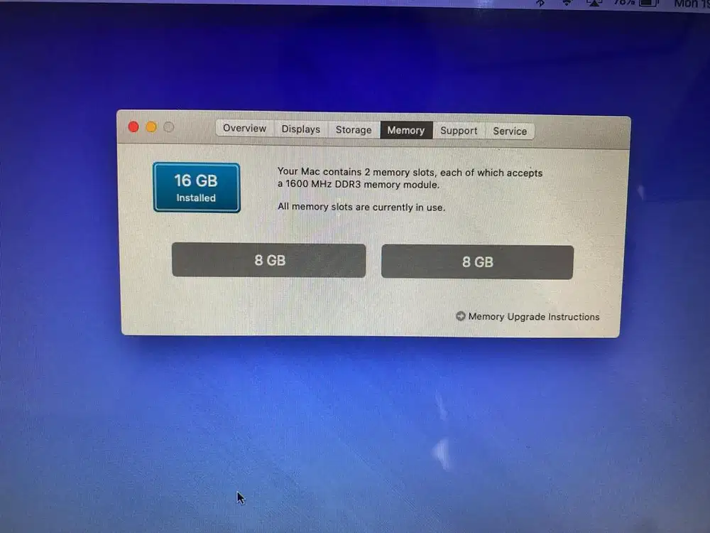 Macbook Pro 2012 upgraded RAM dan SSD