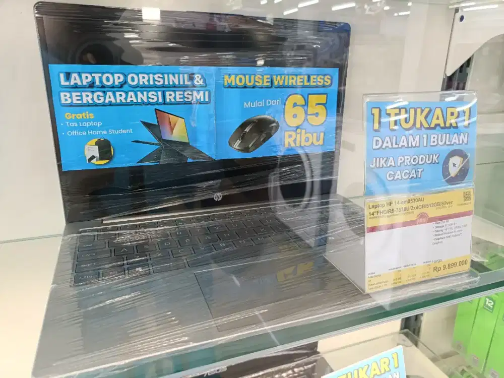 Kredit Kredivo Laptop HP AMD Ryzen 5 7530U Tanpa Dp
