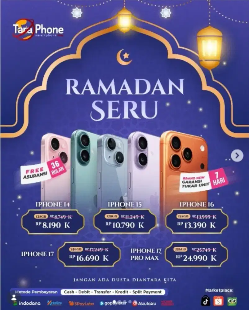 Apple iphone tipe apapun bisa cash / credit