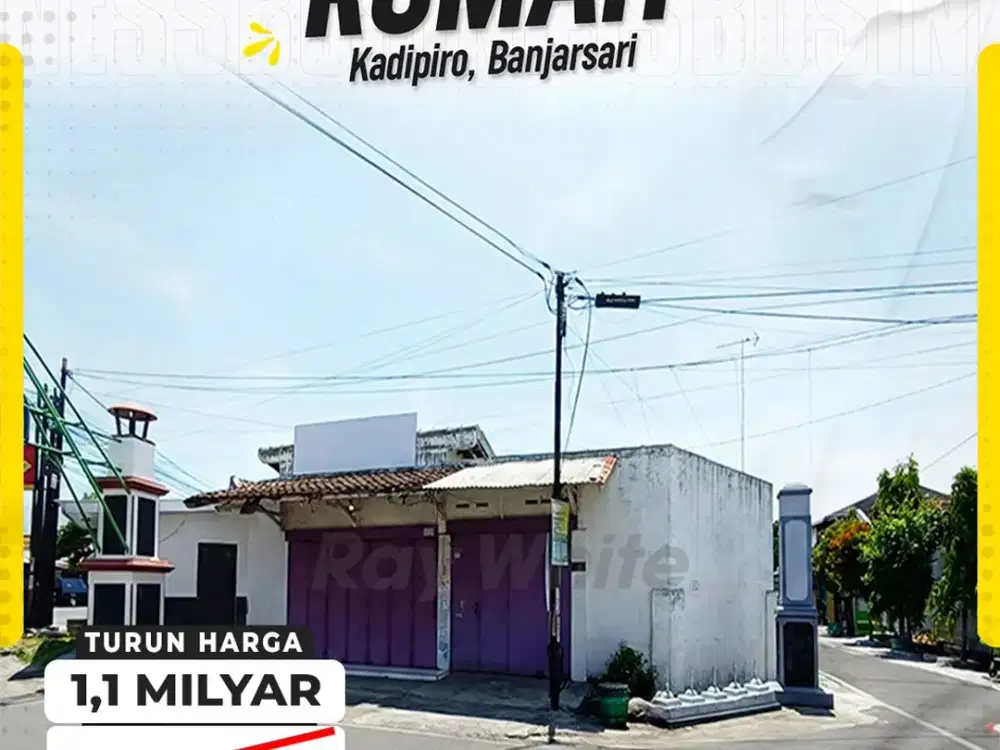 Rumah 3Kamar + Toko Akses Lebar Siap huni Di kadipiro Banjarsari Solo