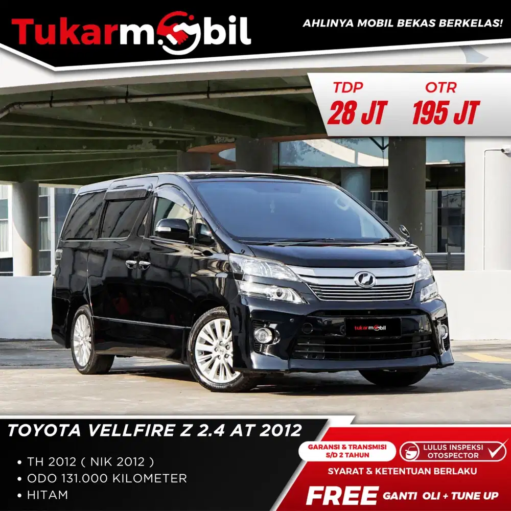 TOYOTA VELLFIRE 2.4 Z AT TAHUN 2012