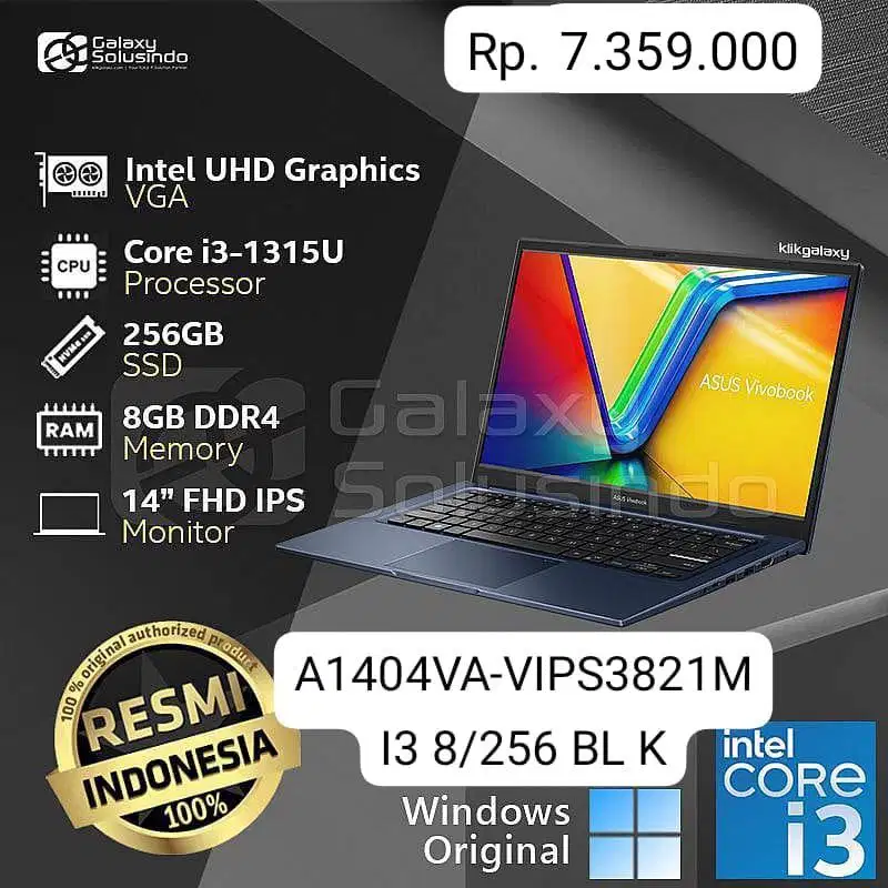 Laptop 7tan core-i3 ram besar dan dpt cashback