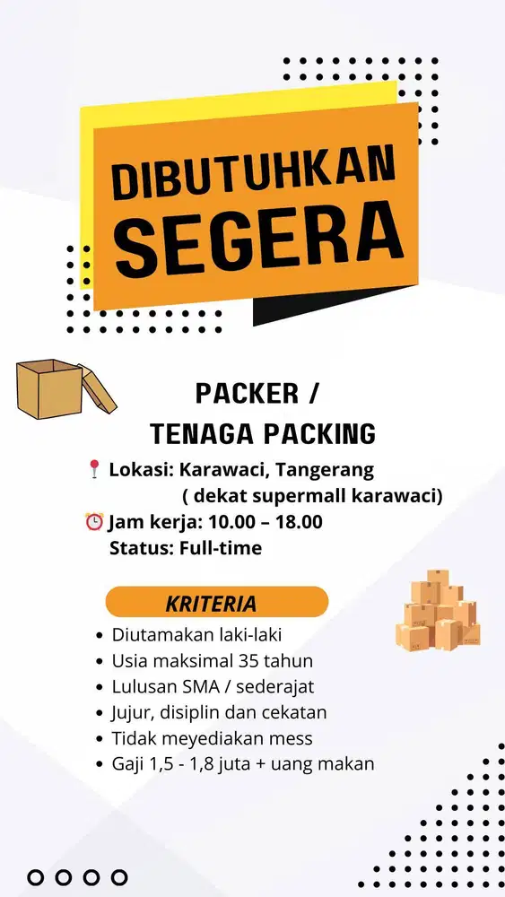 Lowongan kerja packer