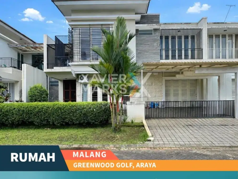 Dijual Rumah Furnished Aman 24/7 di Greenwood Golf Araya Malang