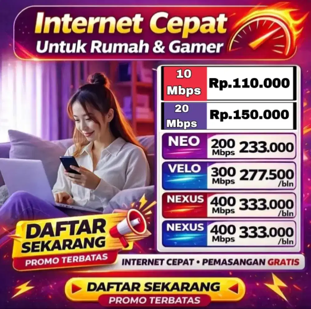 Promo wifi all area Lamongan