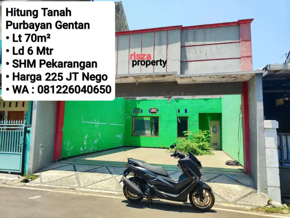 Jual Rumah Lama Hitung Tanah Saja Area Purbayan Gentan, Dekat Laweyan, Purwosari